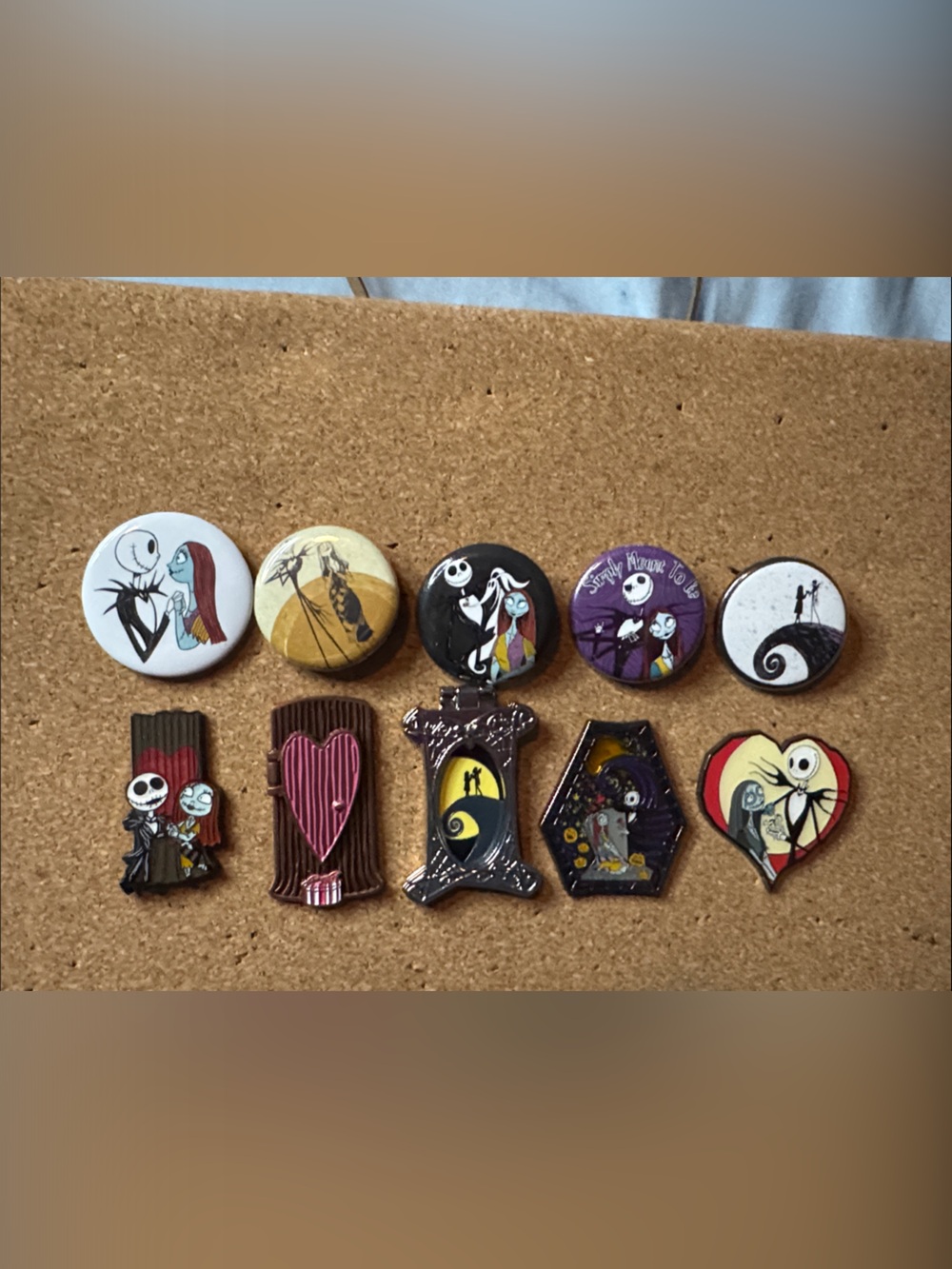 Nightmare Before Christmas Kids Button Pin Set - Multicolor